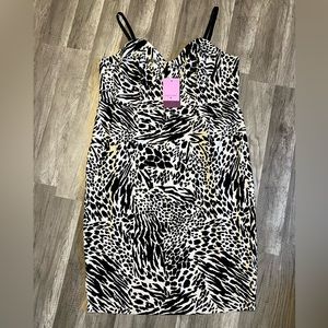 Sergio Hudson X Target Black & White Animal Print Dress size 1X NWT SOLD OUT